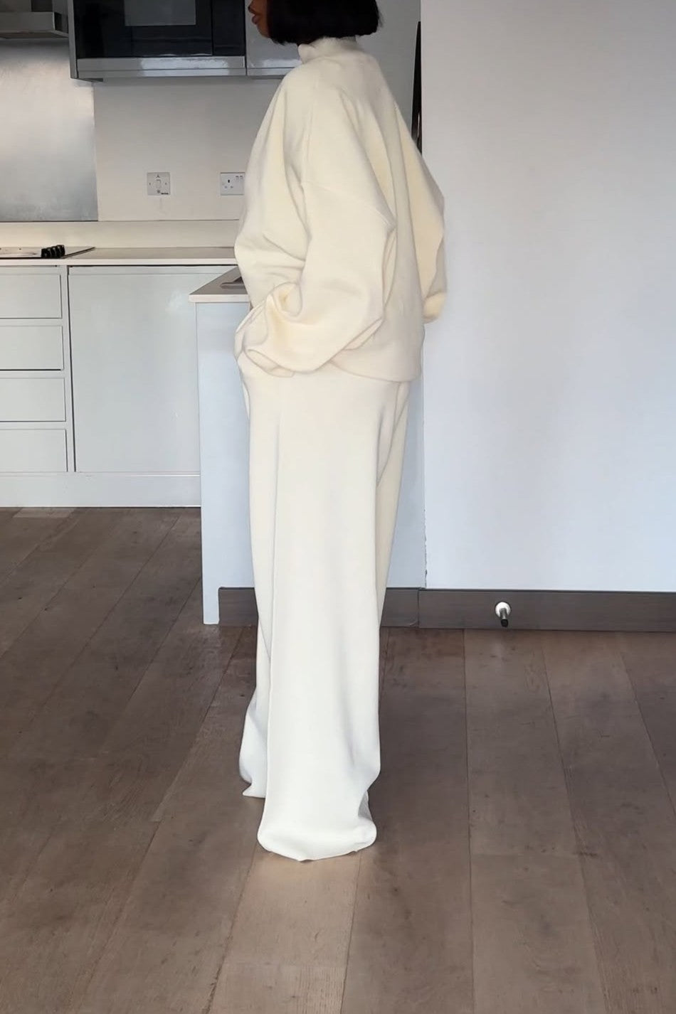 Oversized Loose Cardigan and Wide-leg Pants Set