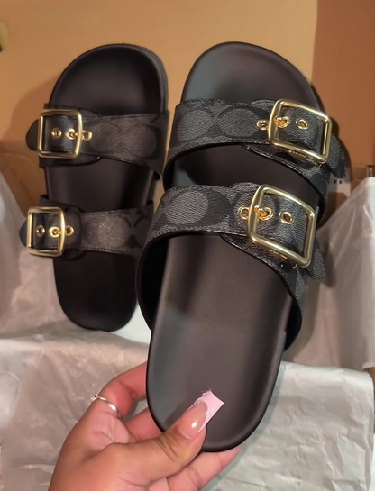 Top-grain Cowhide Flat Sandals
