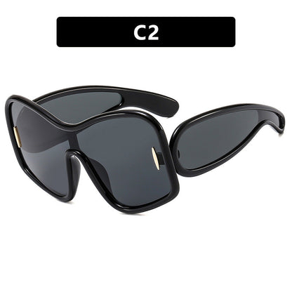 Chic Irregular Large Frame Sunglasses