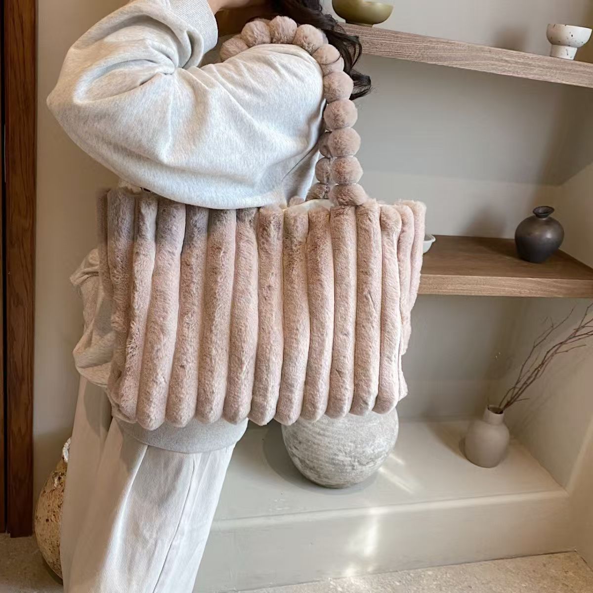 Chic Plush Tote Bag