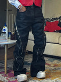 Fashion Zip Up Flare Pants