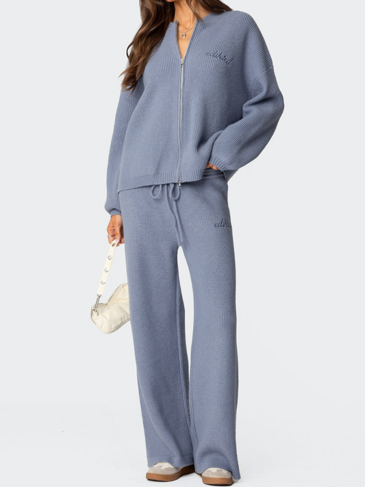 Ribbed Knit Pants Set