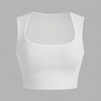 Solid color stretch top