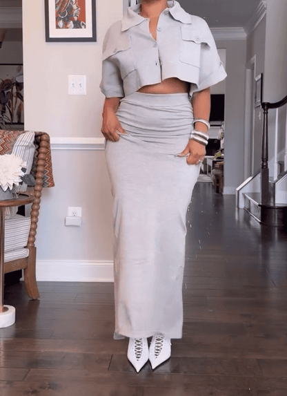 Davenport Top & Skirt Set