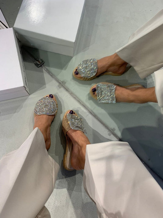Geometric crystal slippers