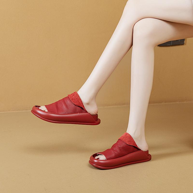 Hand-made leather slippers