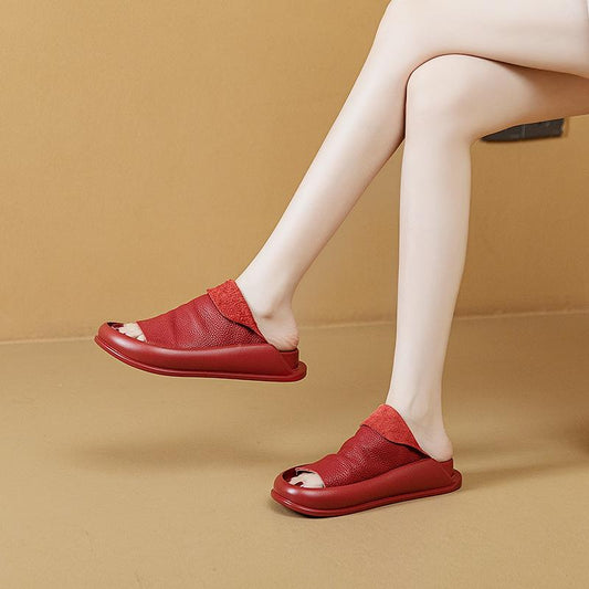 Hand-made leather slippers