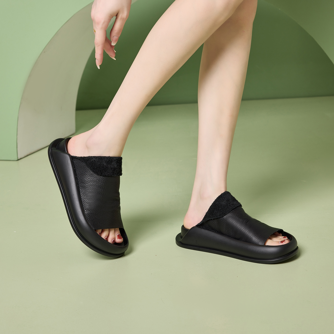 Hand-made leather slippers