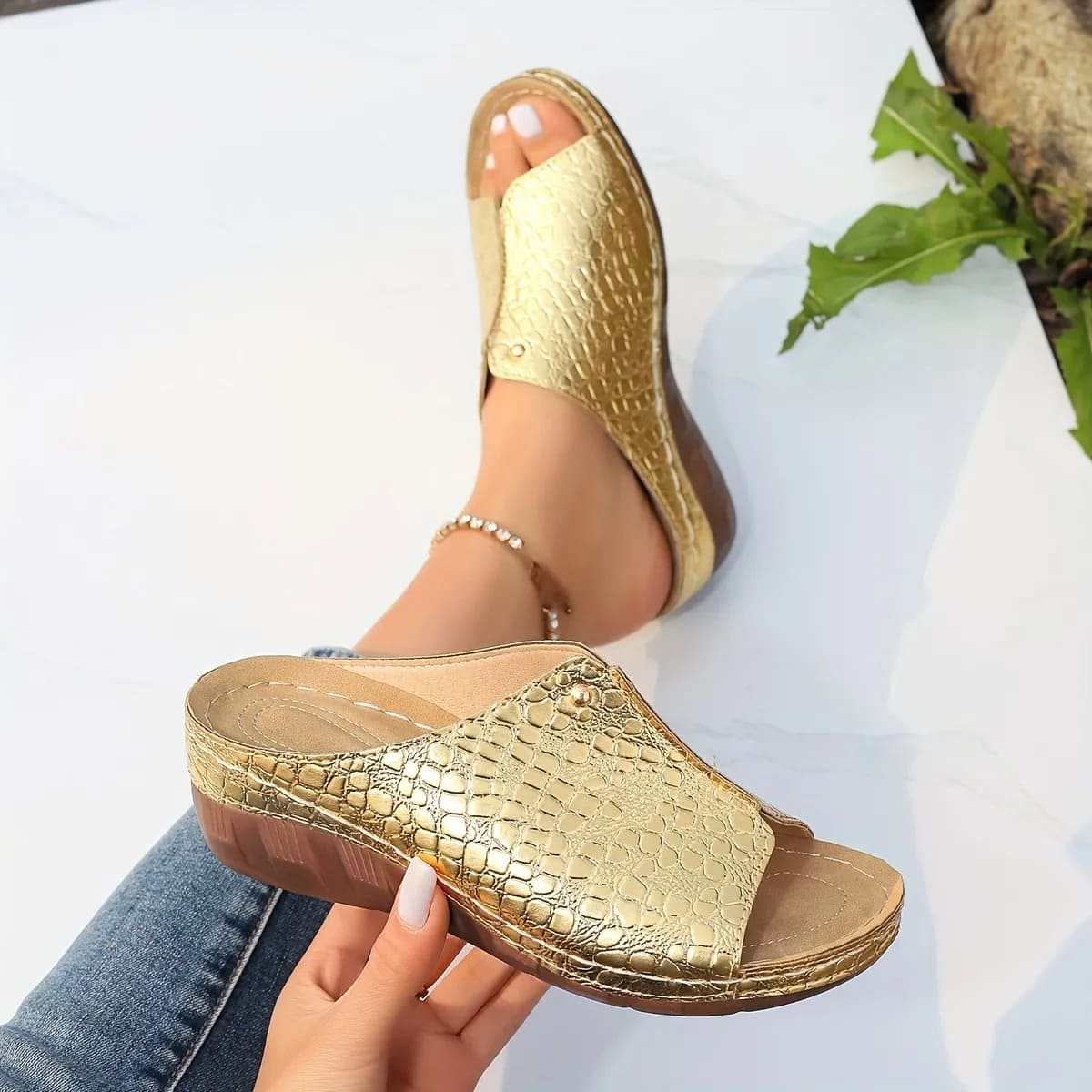 ?Last Day 50% OFF?Women's Snakeskin Sandals