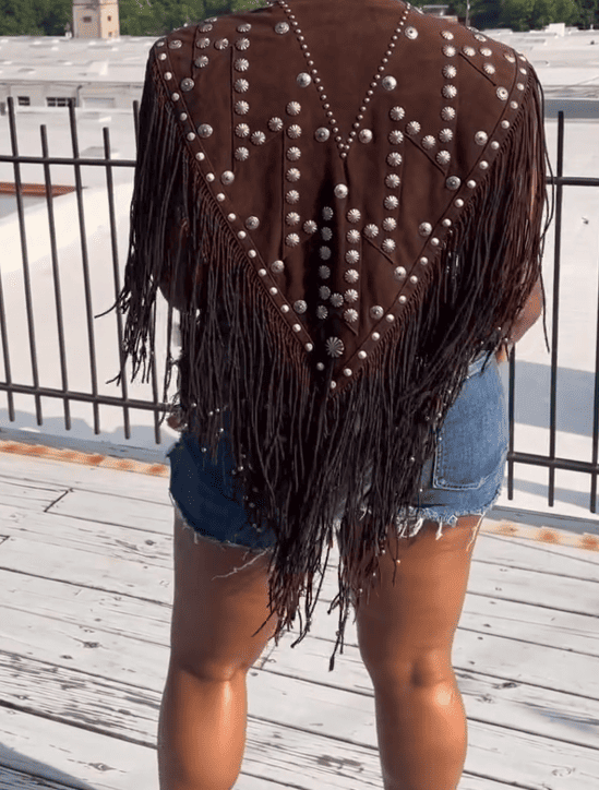 Brown Fringe Jacket