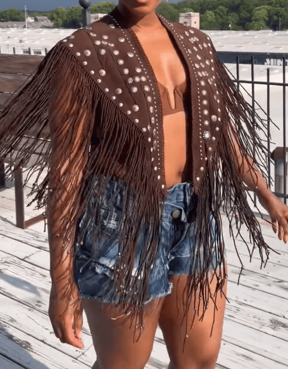 Brown Fringe Jacket