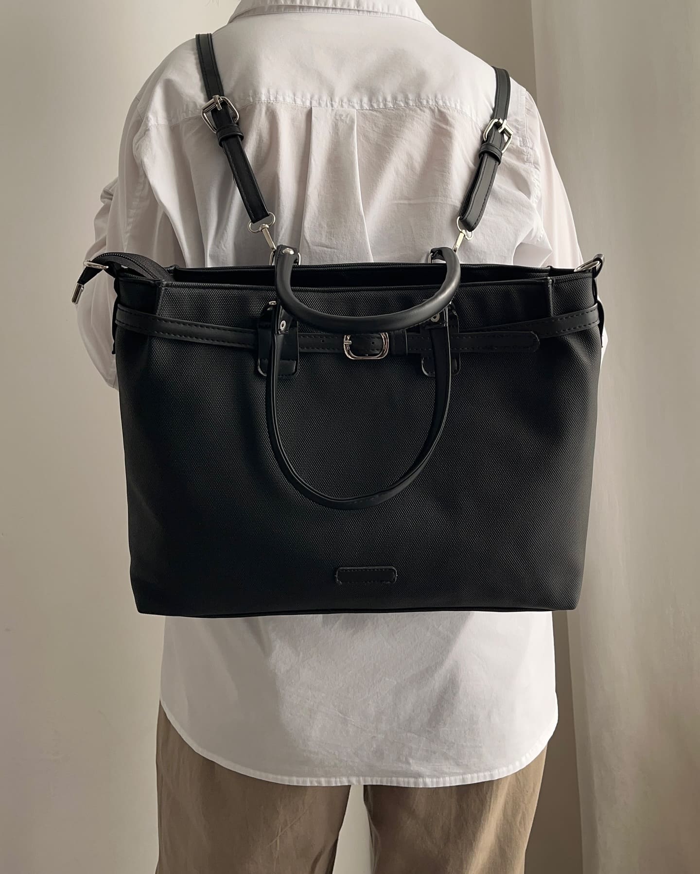 Multi Purpose Nylon Oxford Patch Tote Bag