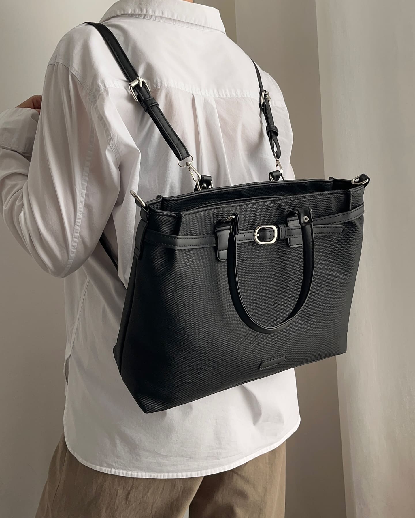 Multi Purpose Nylon Oxford Patch Tote Bag