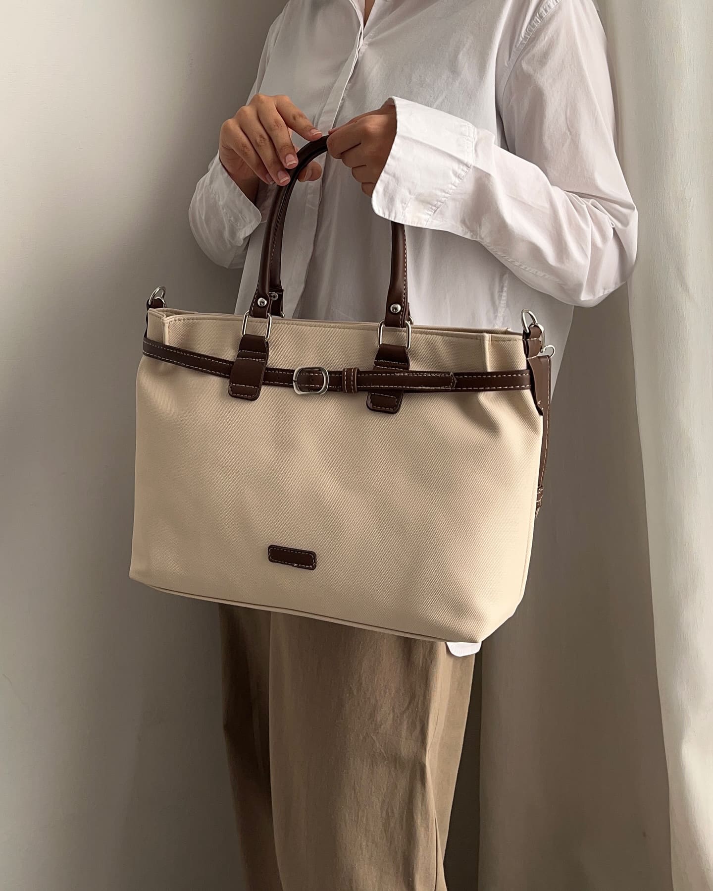 Multi Purpose Nylon Oxford Patch Tote Bag