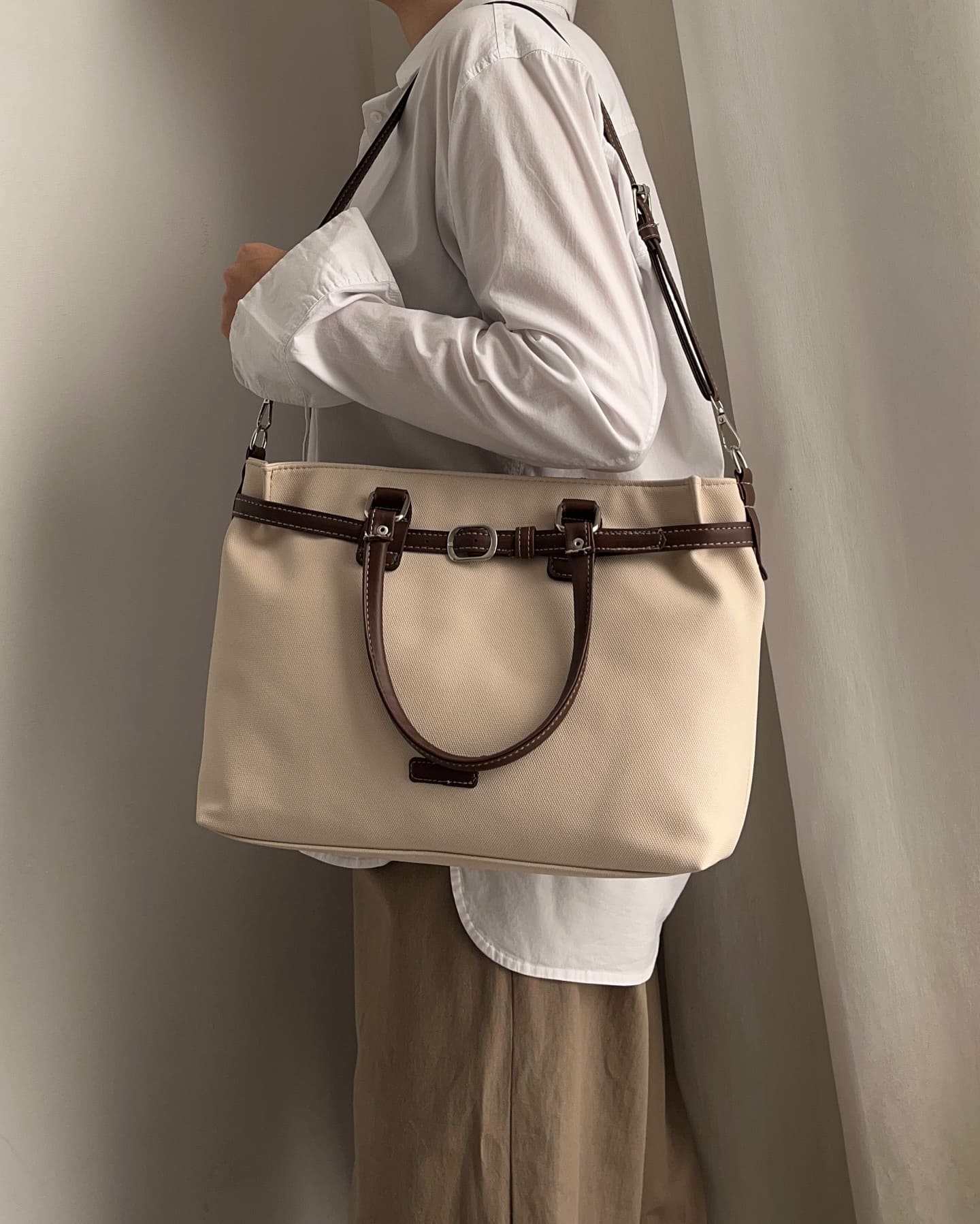 Multi Purpose Nylon Oxford Patch Tote Bag