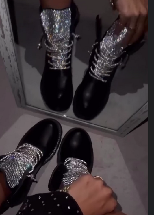 Rhinestone Sparkle Fashion Ankle Boots