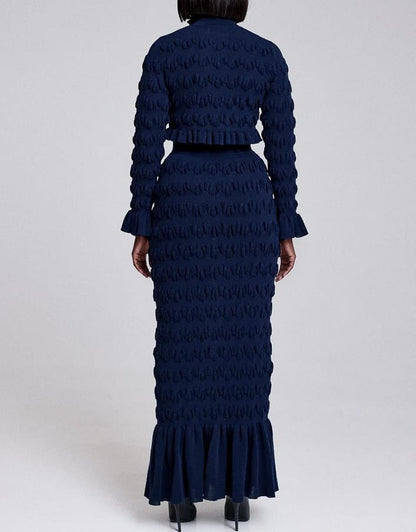 Knit Crop Top & Mermaid Skirt Set