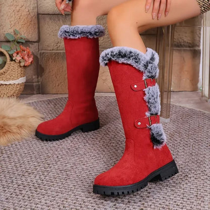 Wool-lined mid-calf boots