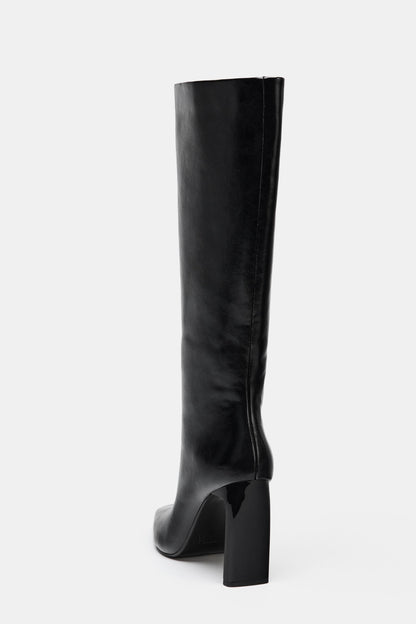 New Leather Pointed Toe Heel Boots