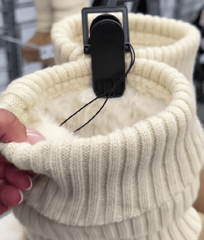 Foldover Sweater Faux Fur Boots