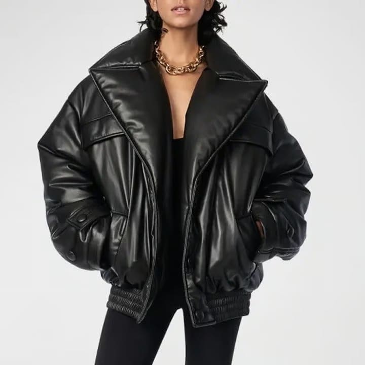 Bomber Faux Leather Jacket