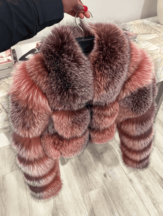 Cropped Fox Fur Jacket