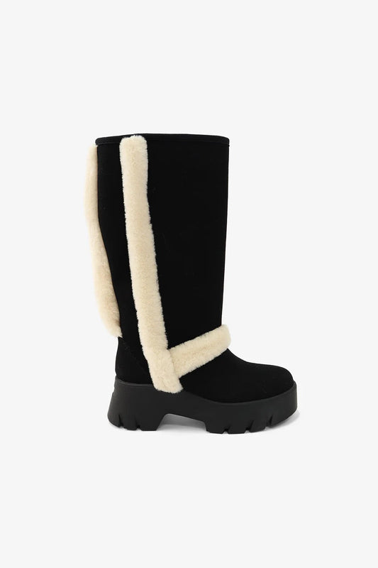 Faux Suede Knee High Boots