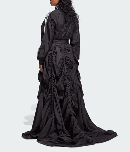 Zippered Waist-Cinching Sporty Casual Maxi Dress