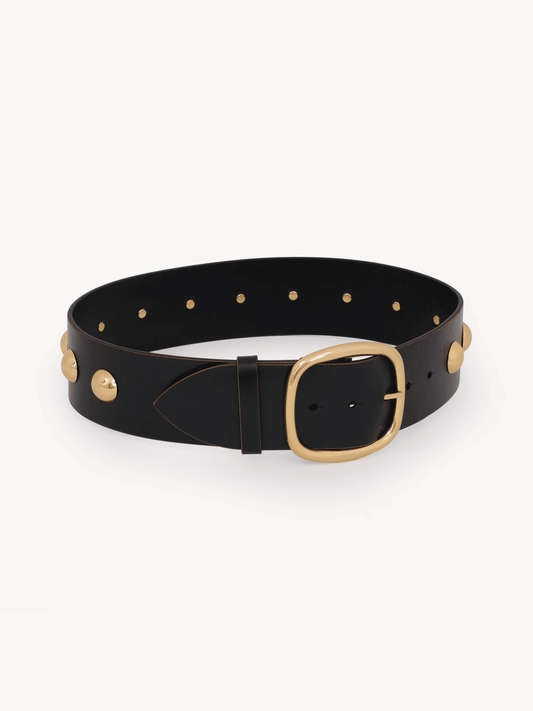 Vintage-style genuine leather belt