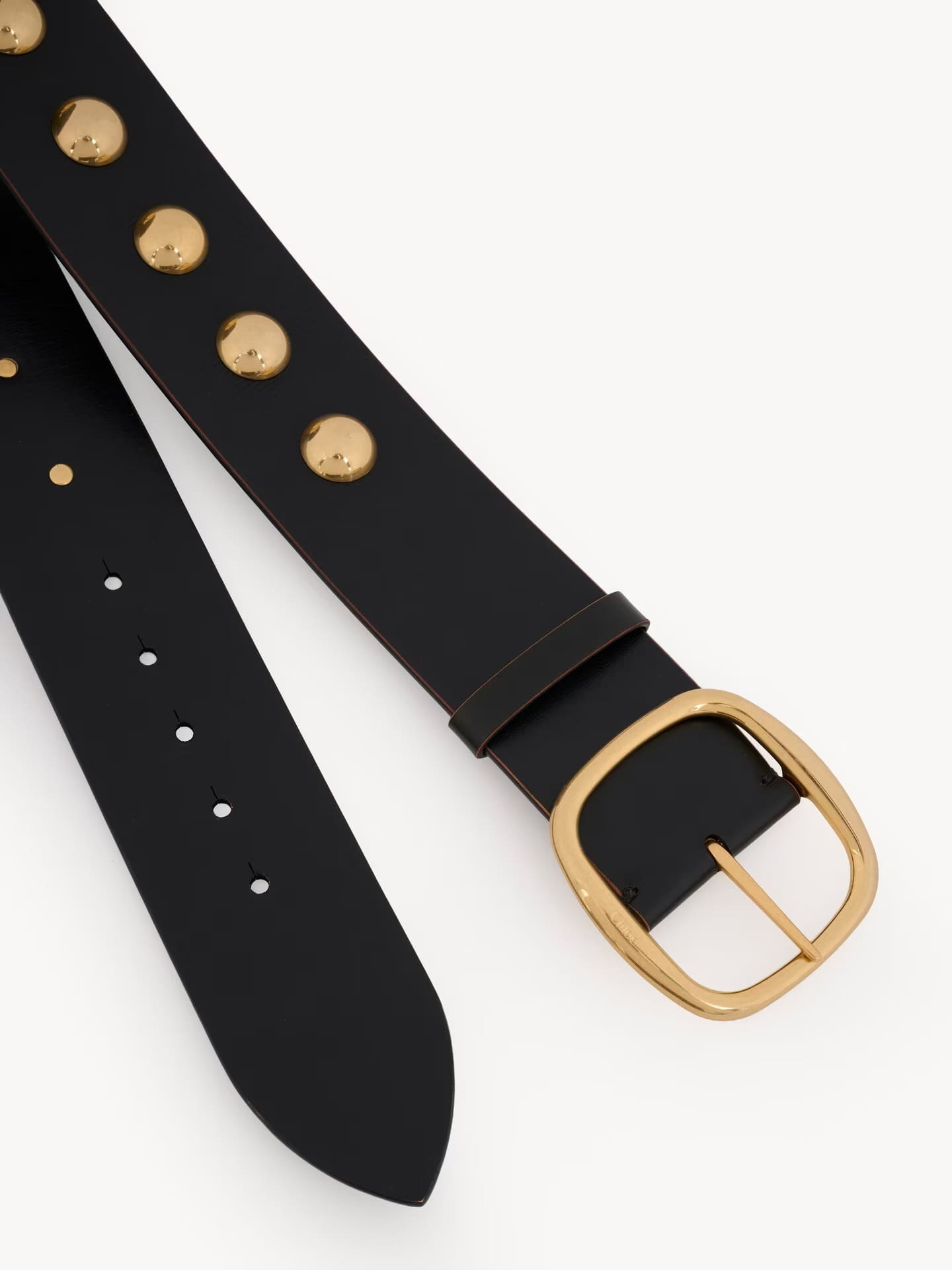 Vintage-style genuine leather belt