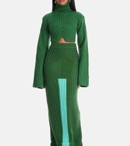 Knitted top and skirt 2pc set