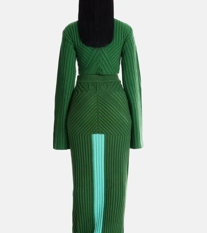 Knitted top and skirt 2pc set