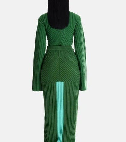 Knitted top and skirt 2pc set