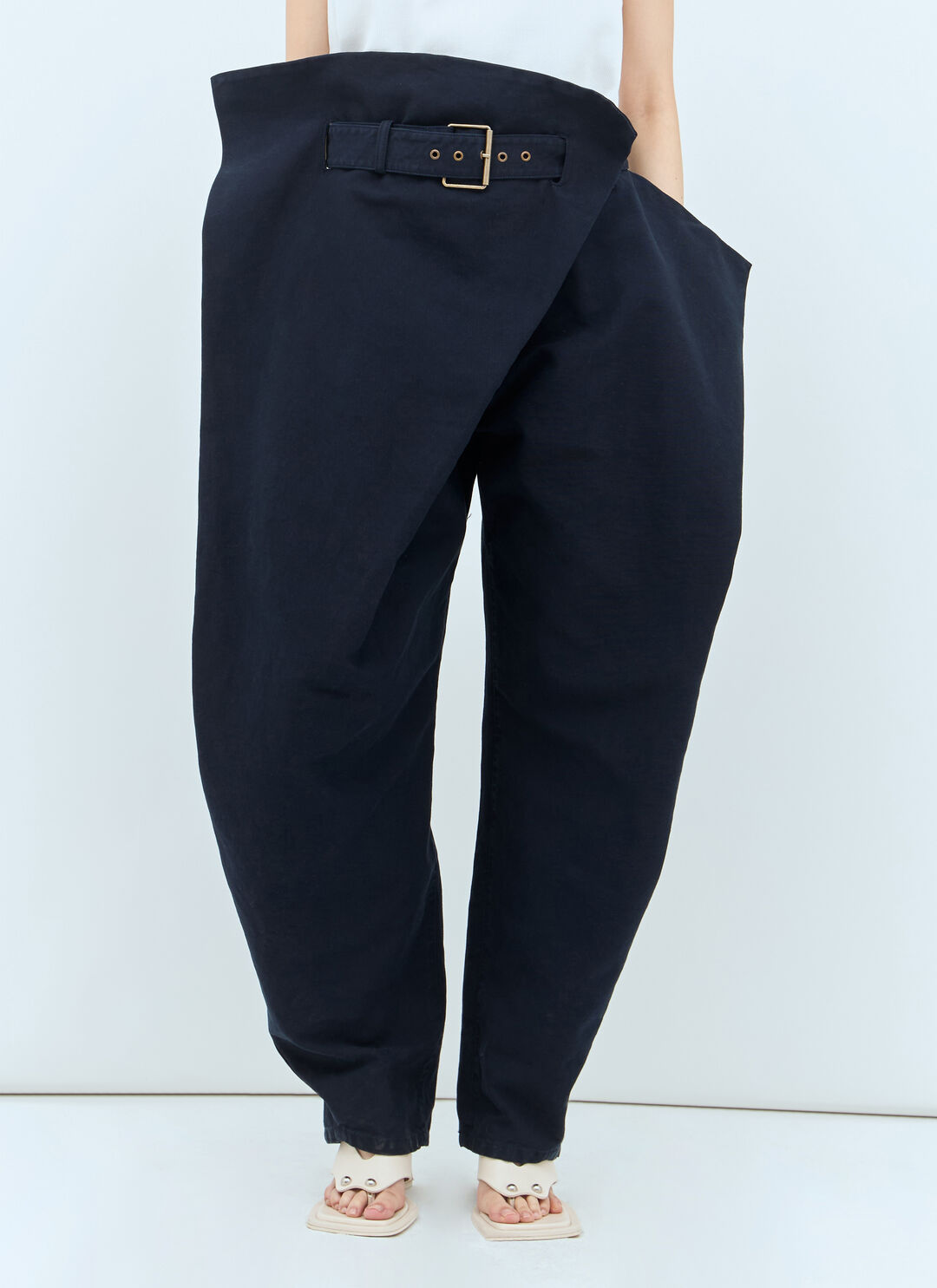 Women's Irregular Fold-over Pants