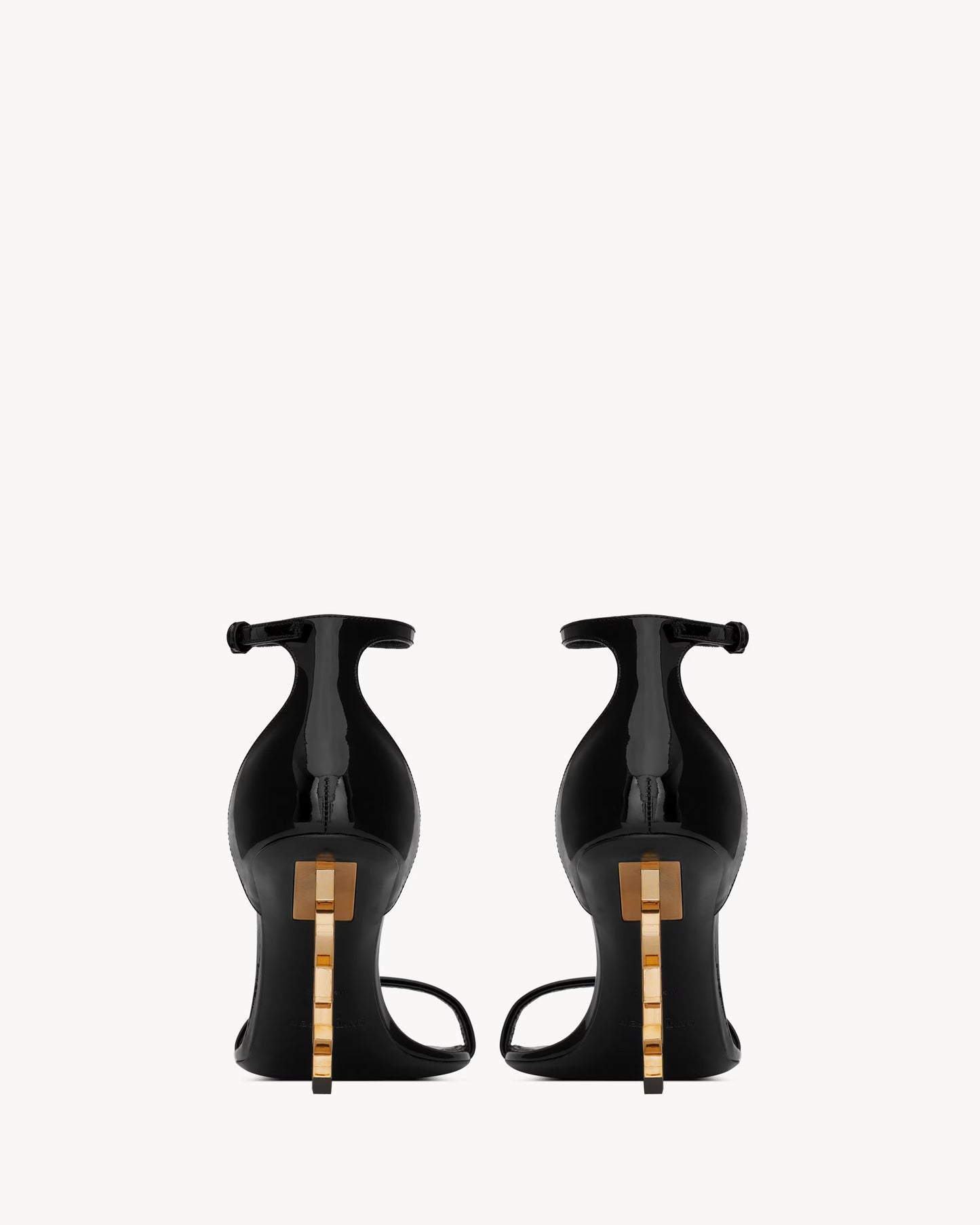 Letter-print Patent Leather Sandals