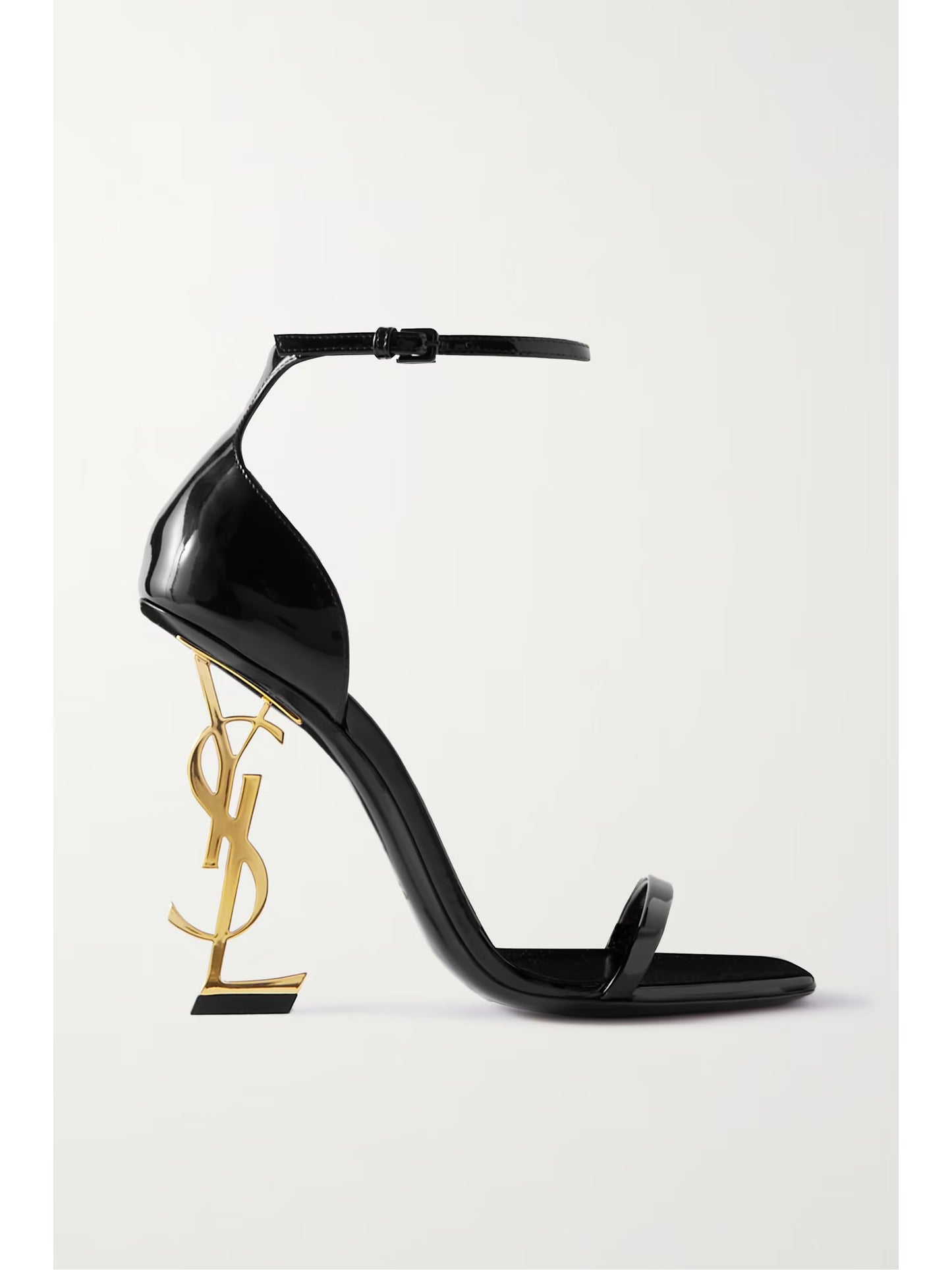 Letter-print Patent Leather Sandals