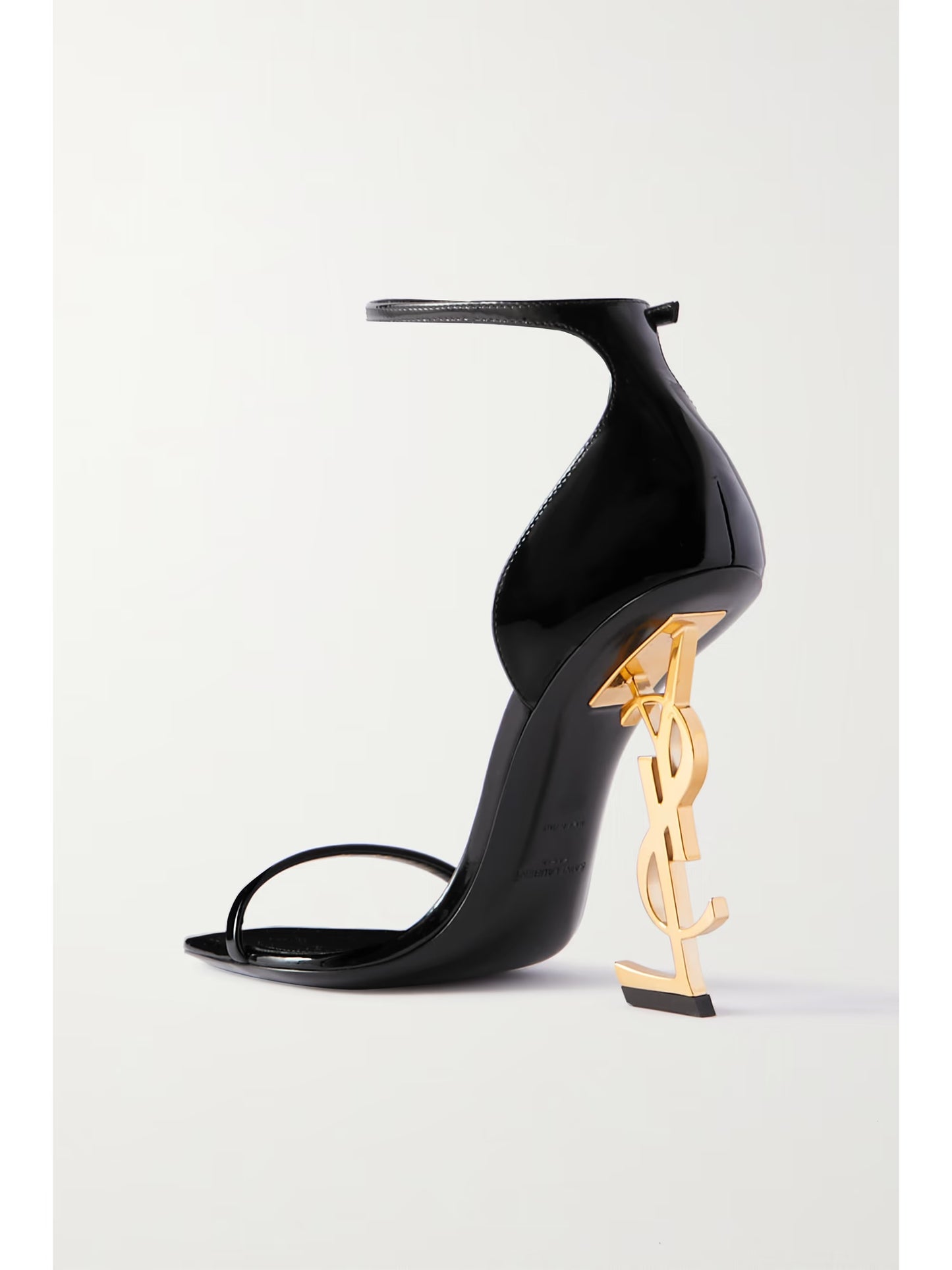 Letter-print Patent Leather Sandals