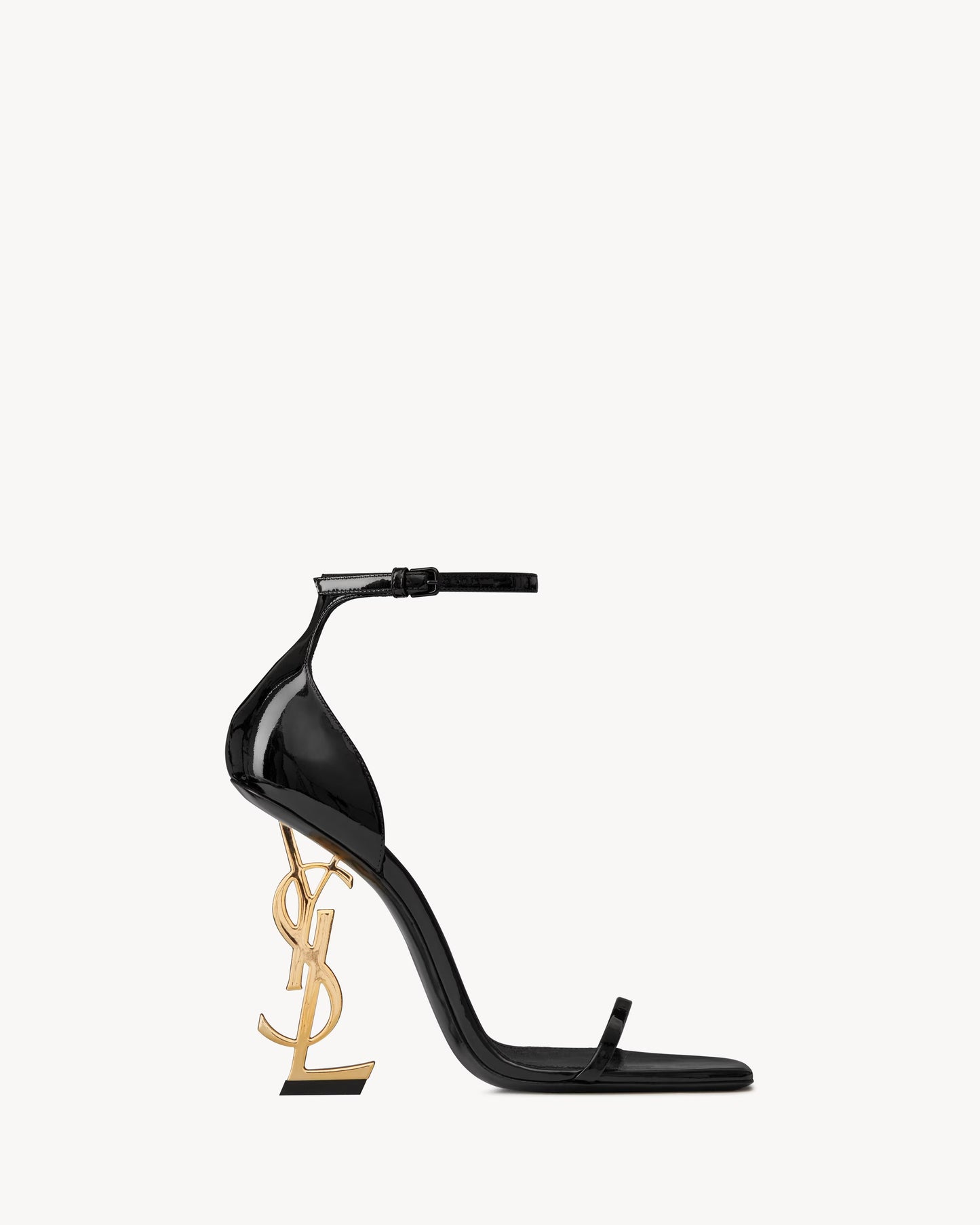 Letter-print Patent Leather Sandals