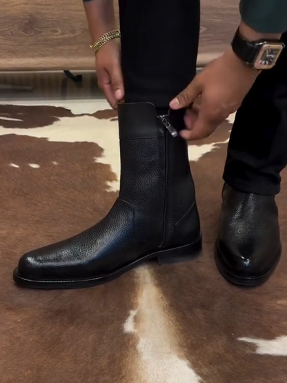 FRANCO Black Deerskin Boots