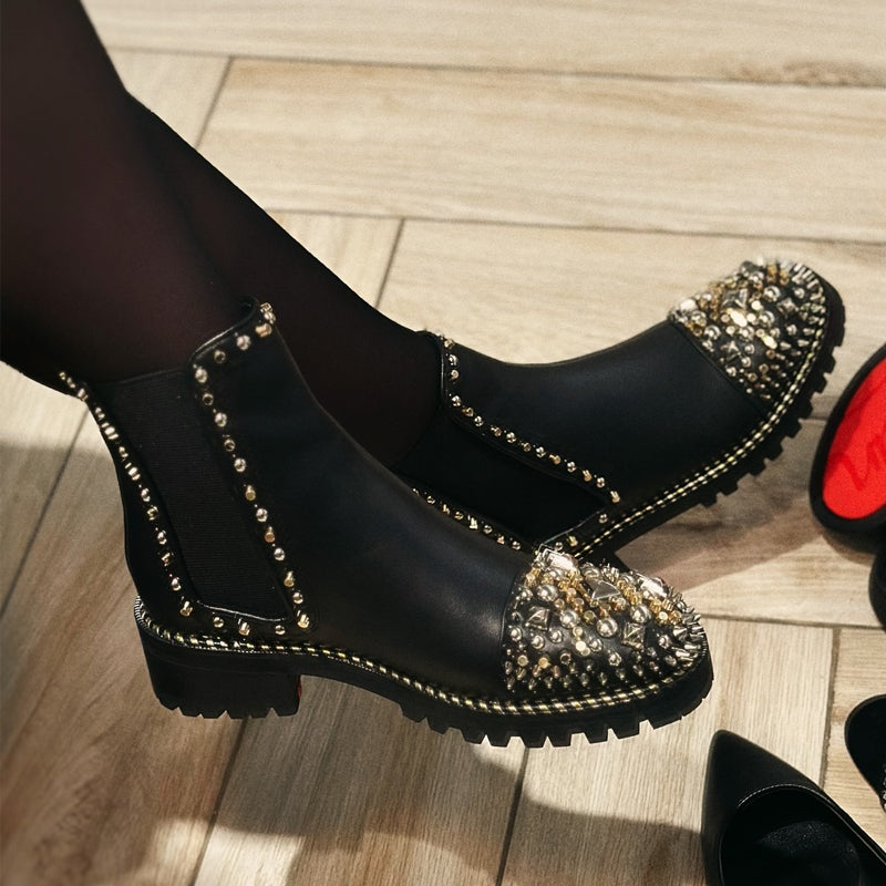 Fahion Studded Pedal Boots