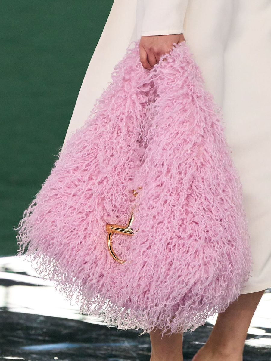 Curly Faux Fur Shoulder Bag