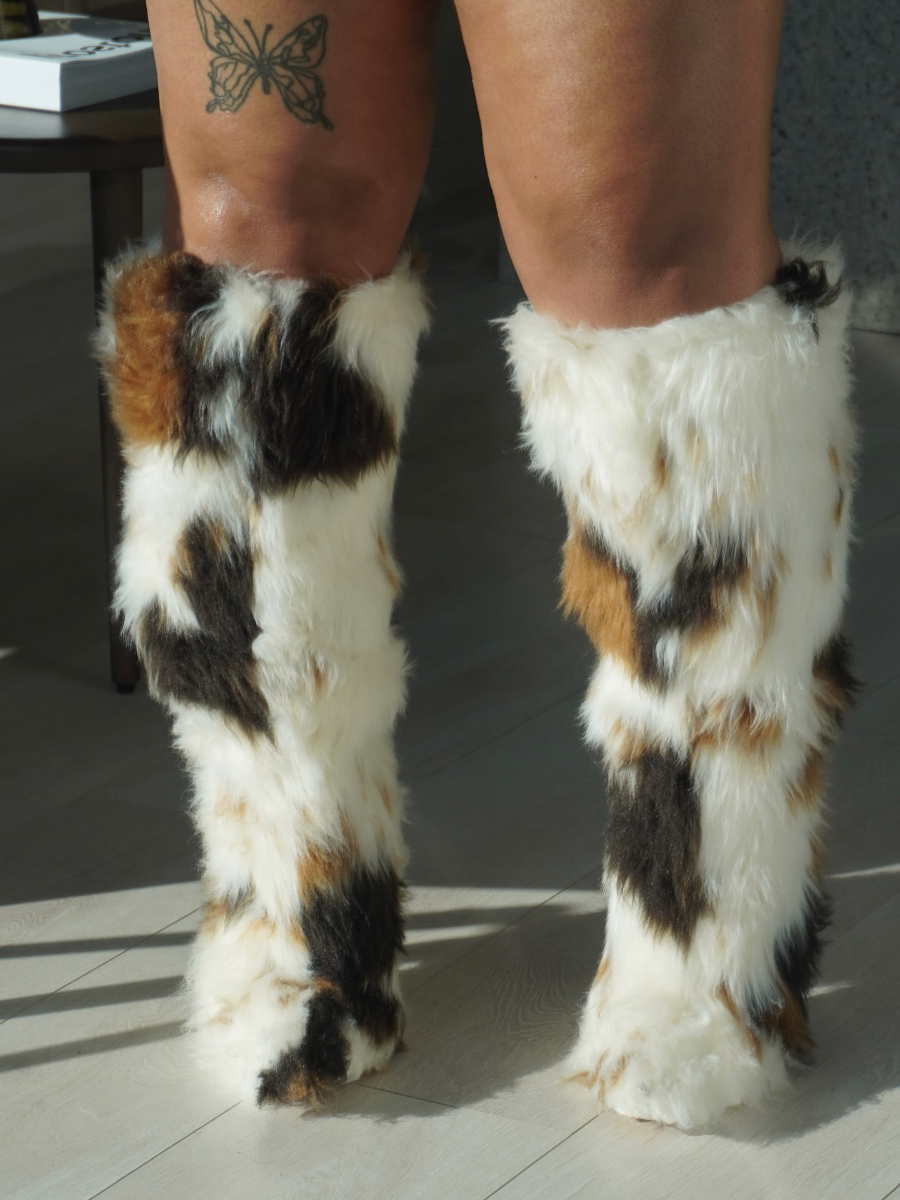 Faux Fur High Boots