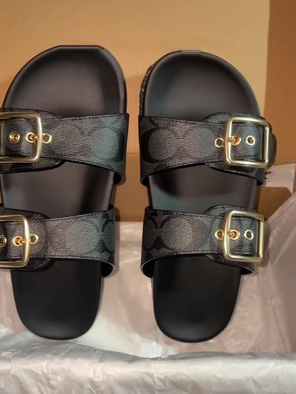 Top-grain Cowhide Flat Sandals