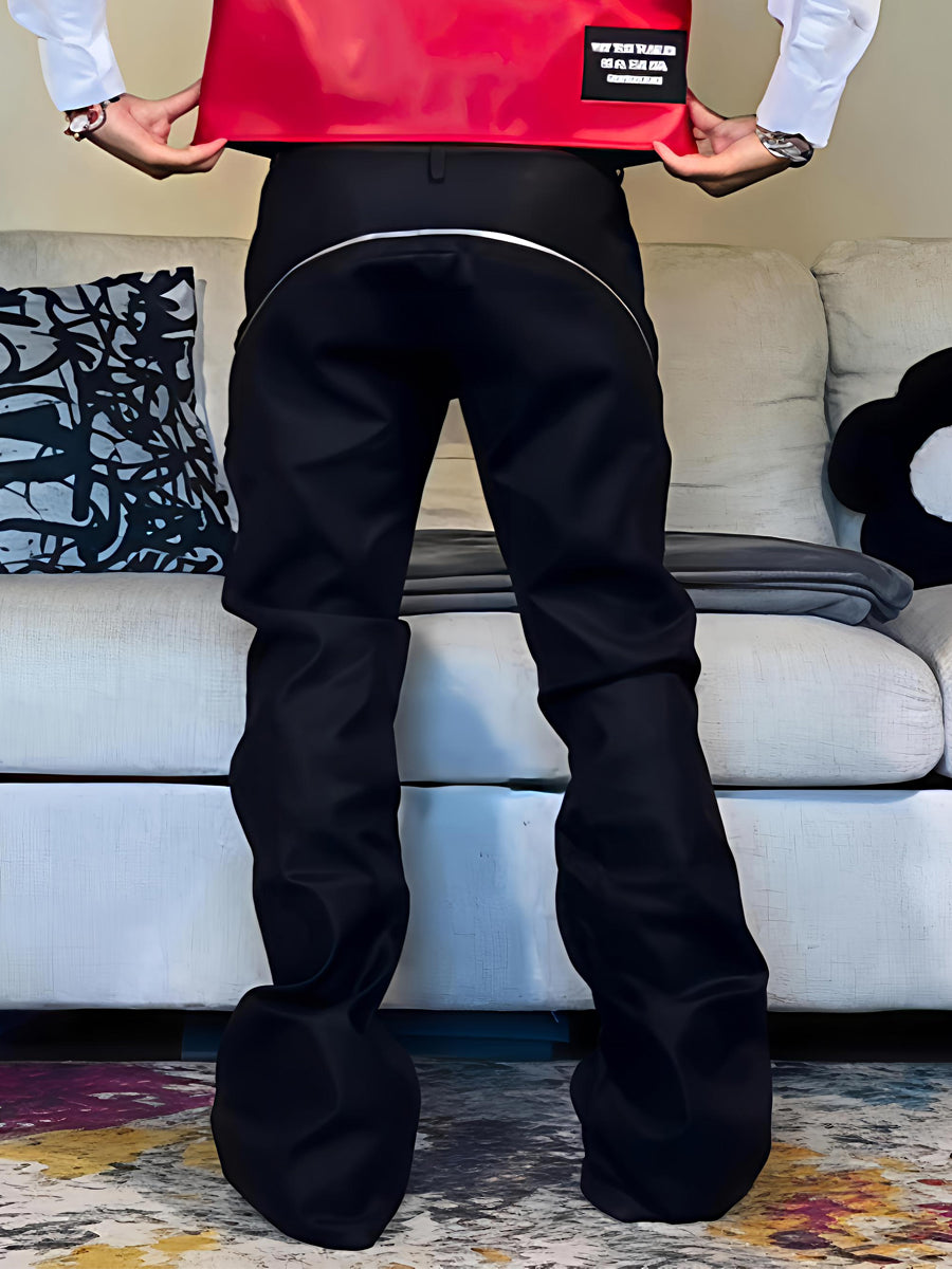 Fashion Zip Up Flare Pants