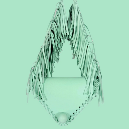 Fringed Triangle Shoulder Bag