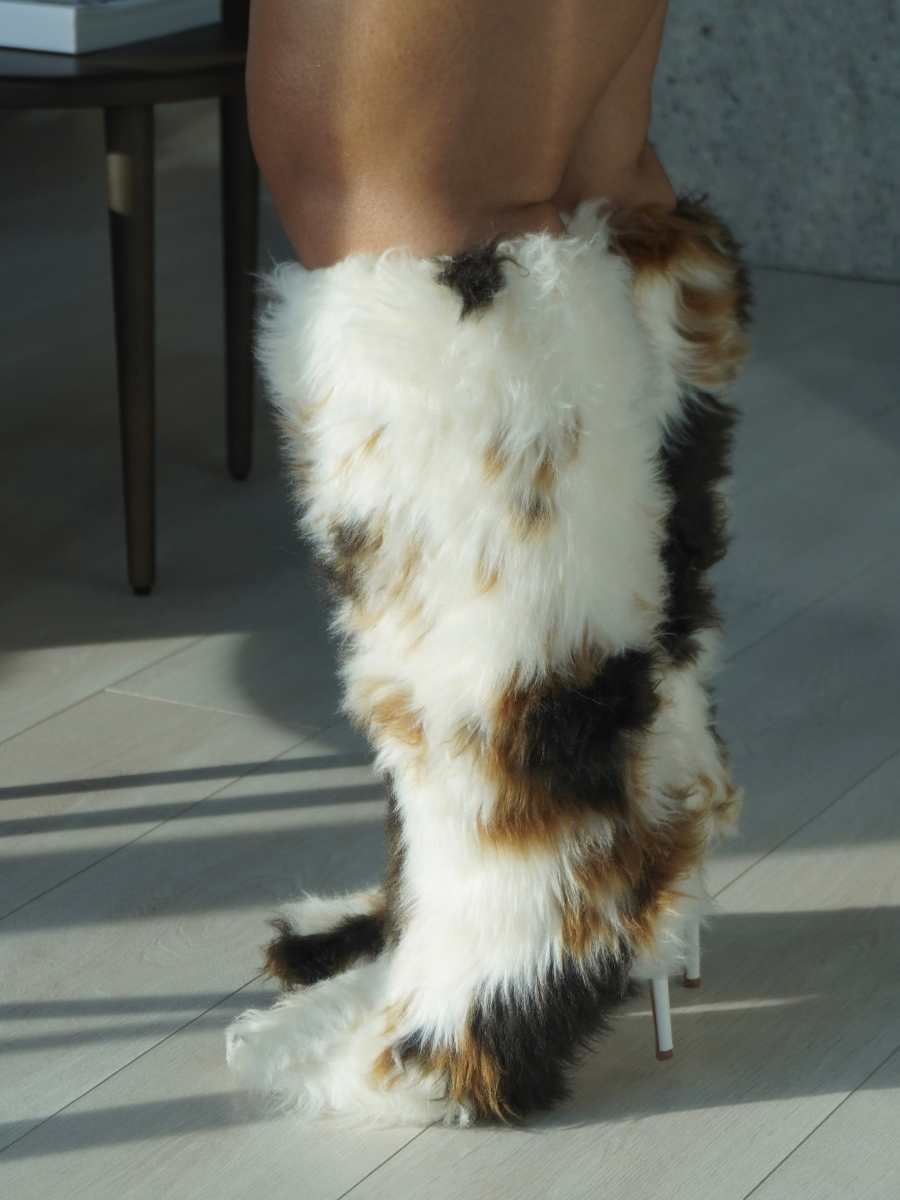 Faux Fur High Boots